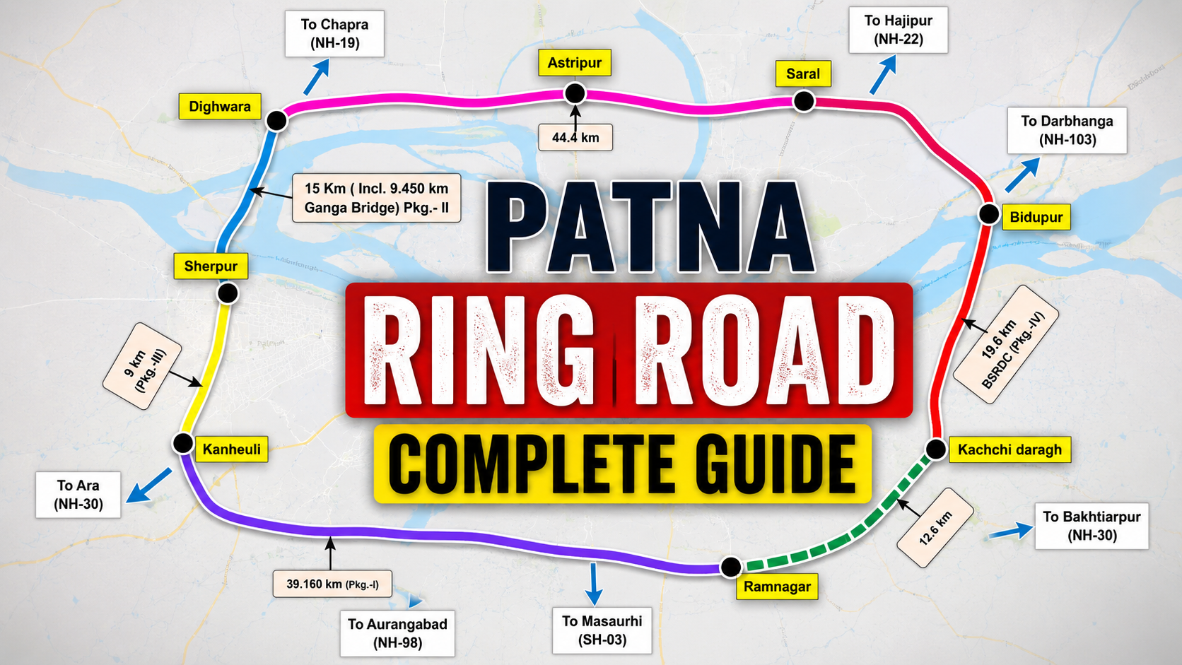 Patna Ring Road Map - Route, Phases, Map & Updates