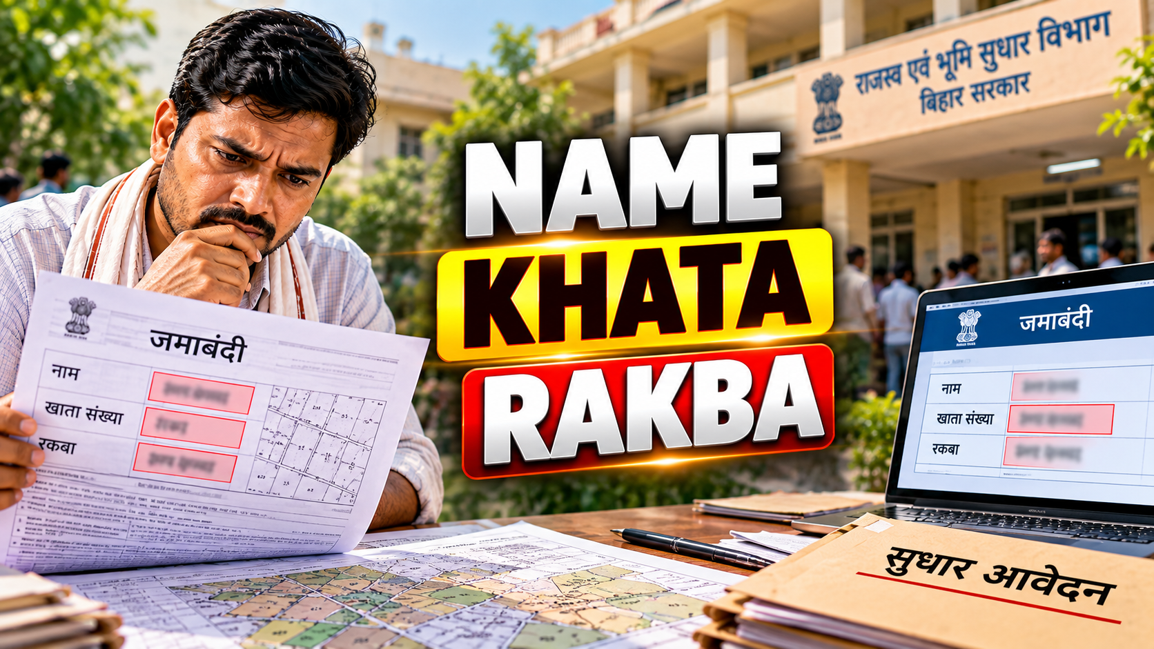 How to Correct Incorrect Name, Khata, or Rakba in Digitized Jamabandi (Bihar)