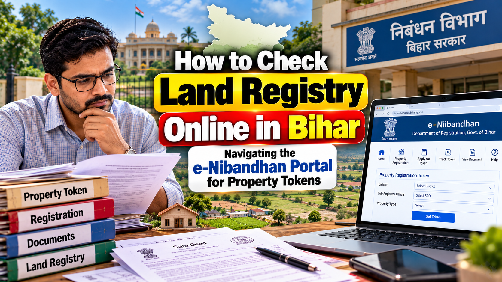 How to Check Land Registry Online in Bihar: Navigating the e-Nibandhan Portal for Property Tokens